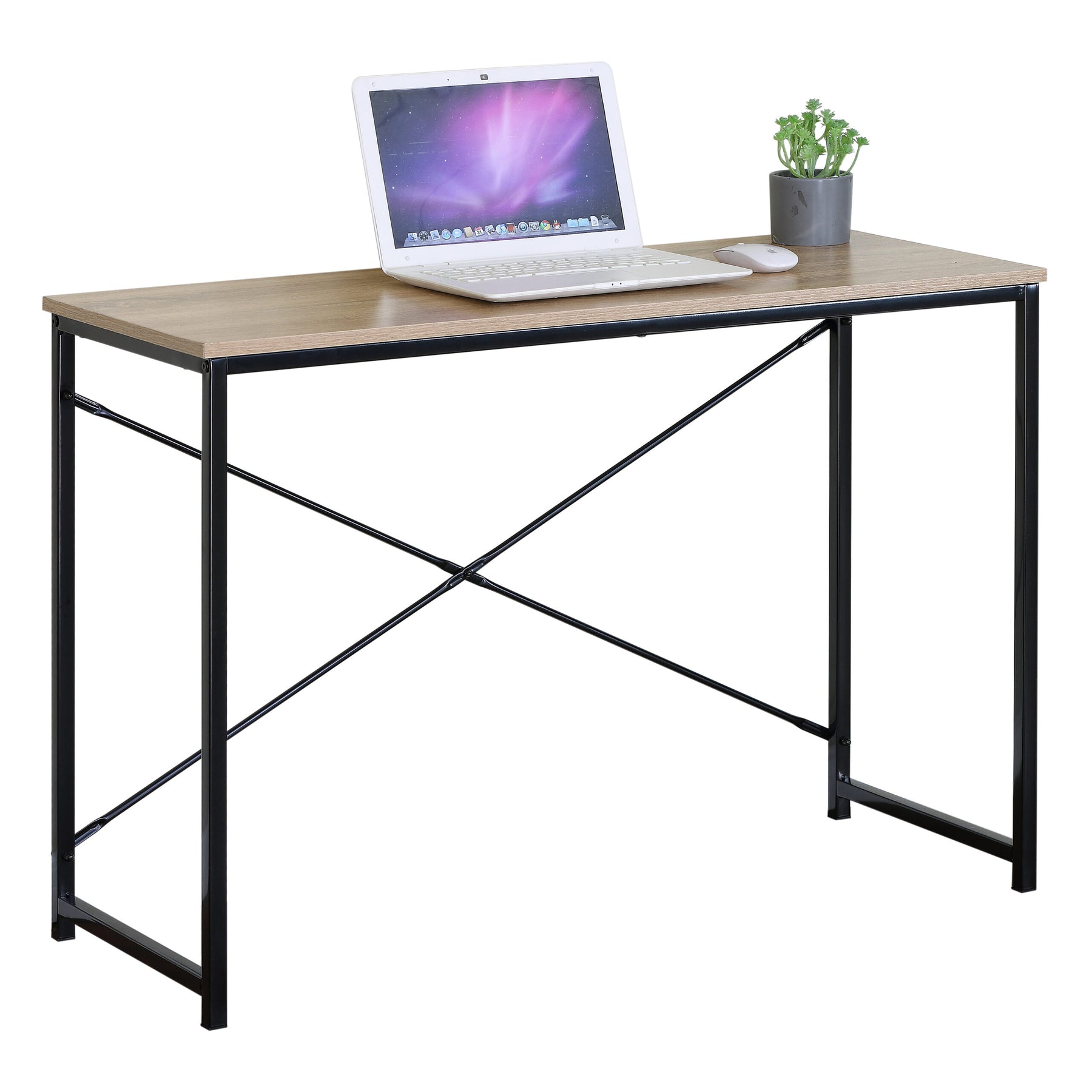 Escritorio De Hierro Y Mdf En Caja Berlina Home