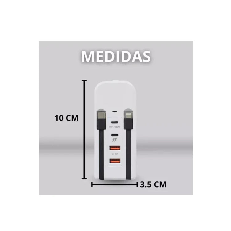 Cargador Carga Rápida 6 Puertos Usb Multicontacto