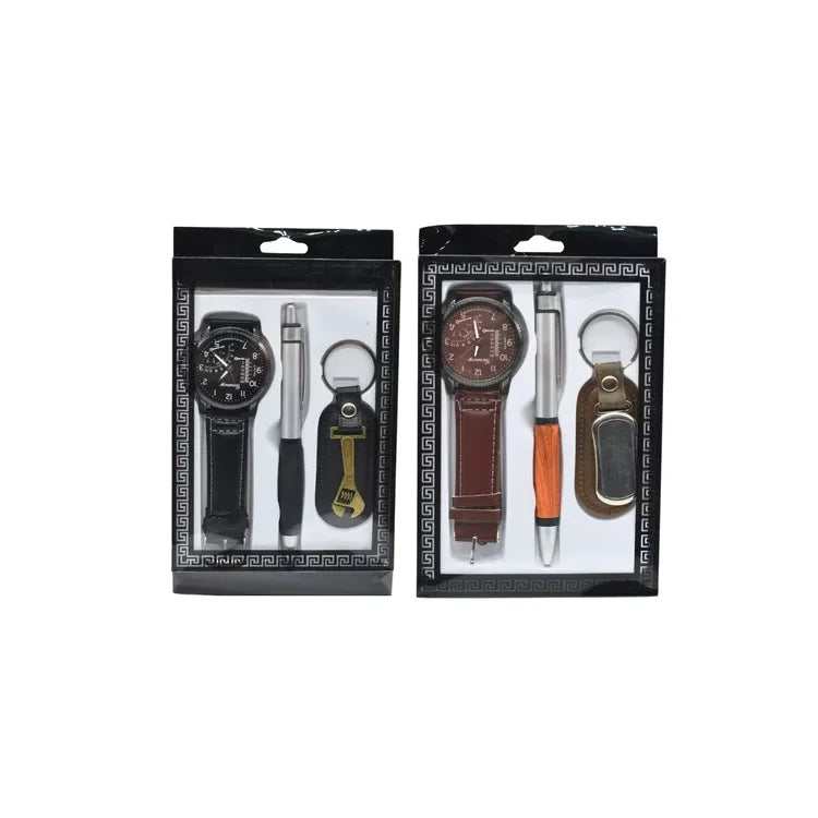 Set De Regalo Reloj Llavero Lapicera Excelente Calidad