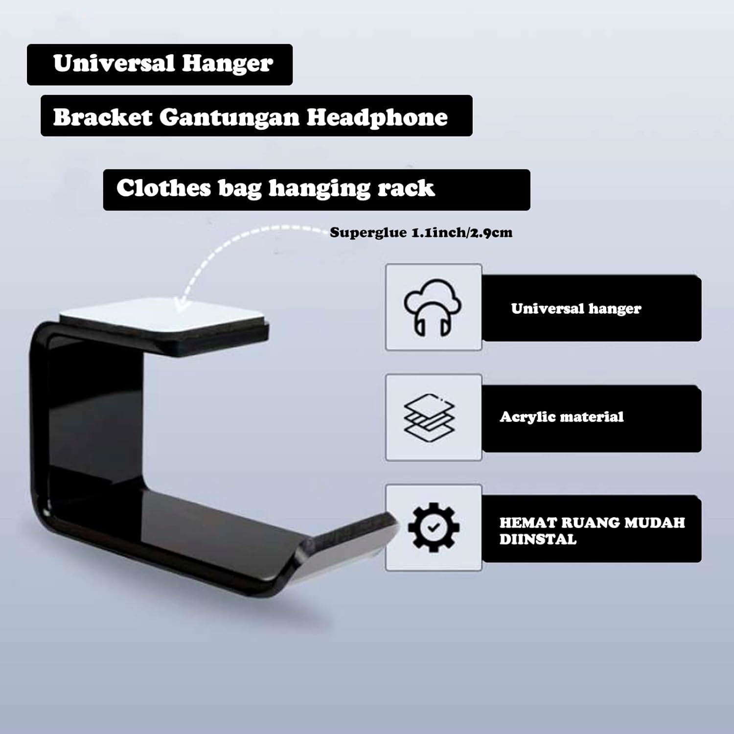 Soporte Gancho Para Auriculares Multifuncion