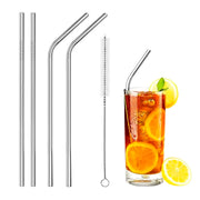 Pack De 4 Sorbitos De Acero Inoxidable Reutilizables Con Limpiador