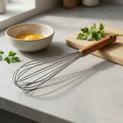 Batidor Manual Acero Inoxidale Con Mango De Madera