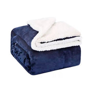 Frazada polar con corderito de 2 plazas 200x230cm