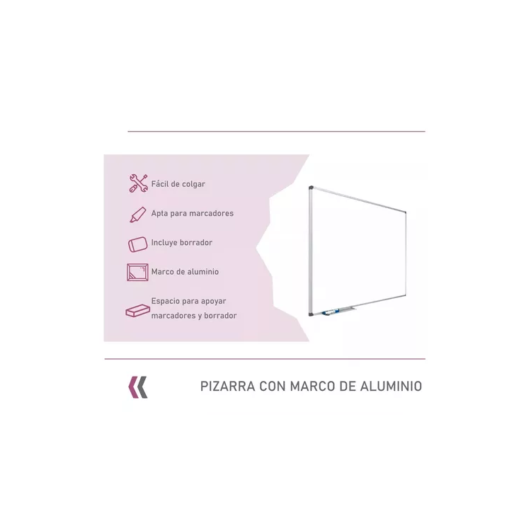 Pizarrón Blanco Pizarra Soporte Y Marco Metalico 70x100 Cm