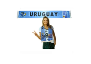 Bufanda De Seda Uruguay Cotillon Mundial Futbol De Calidad Celeste Bandera Unico