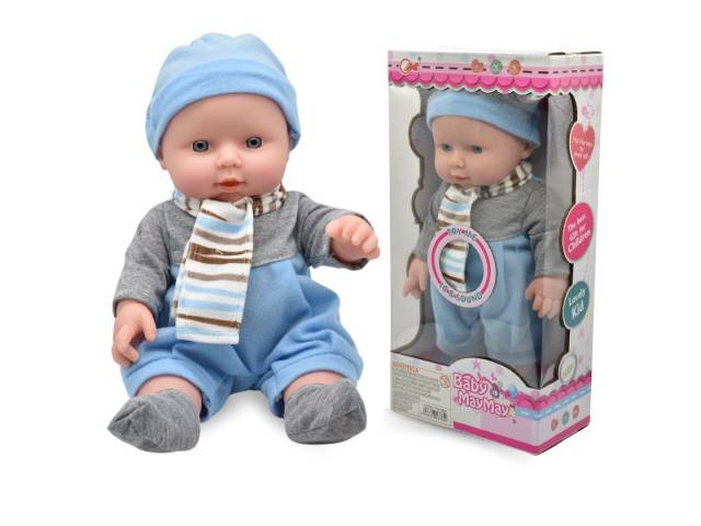 Muñeco bebé con sonido 30cm rosa