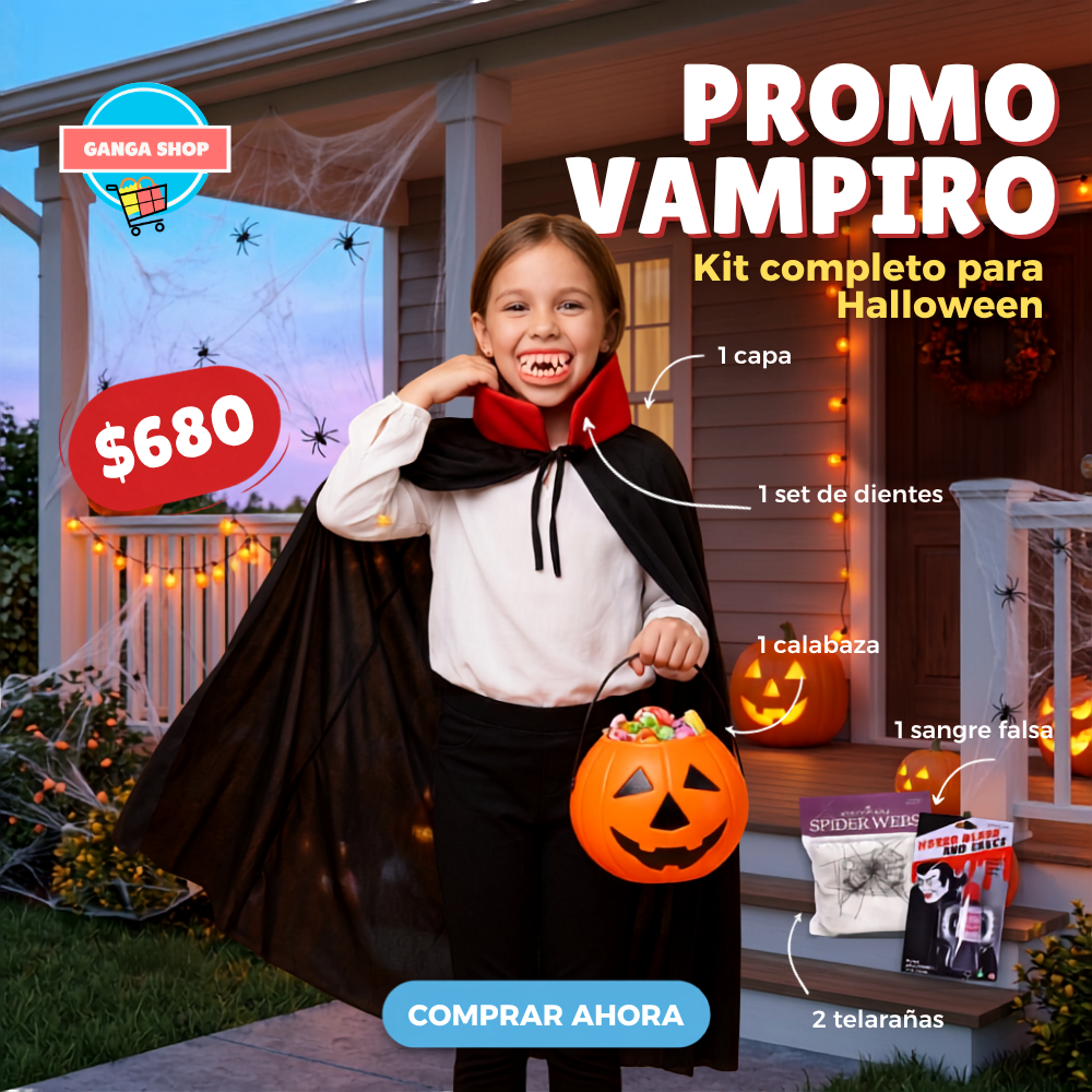 Promo De Vampiro Para Halloween Disfraz