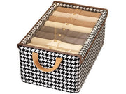 Caja organizadora de tela con asas y tapa 30x24x17cm.