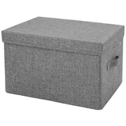 Caja organizadora de tela con asas y tapa 36x17x29cm