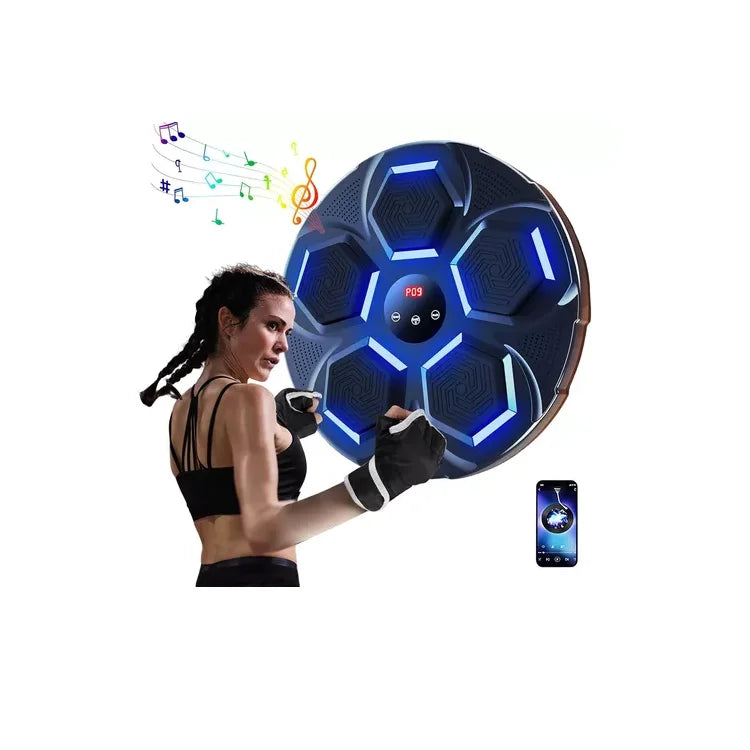 Maquina De Boxeo Con Guantes Musical Bluetooth Recargable