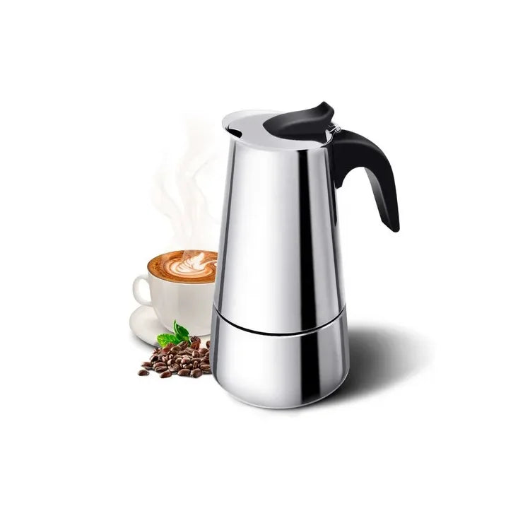 Cafetera Italiana Moderna De 6 Tazas Aluminio Cafe 300ml Bde