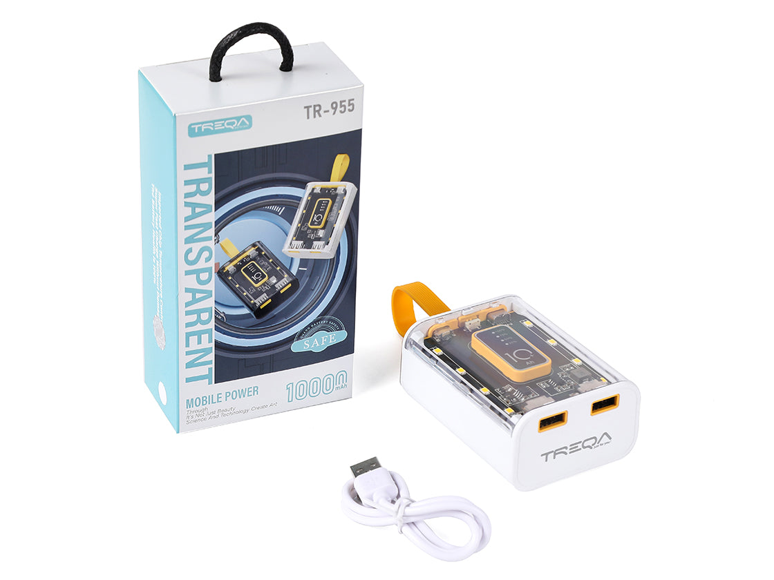 Power Bank Treqa Linterna Led 10000 Mah 4 En 1 Tr-955 Colores