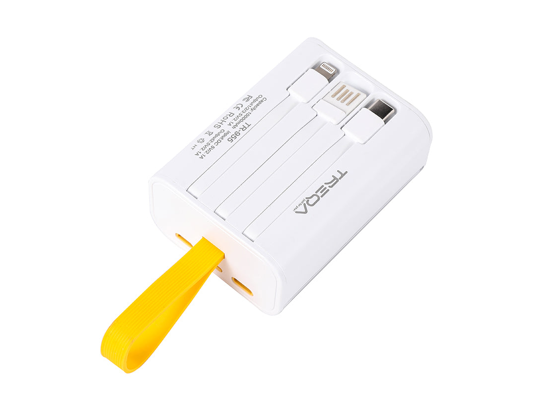 Power Bank Treqa Linterna Led 10000 Mah 4 En 1 Tr-955 Colores