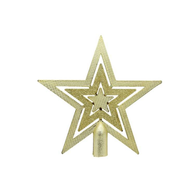 Puntero De Navidad Estrella Dorada 20x21cm