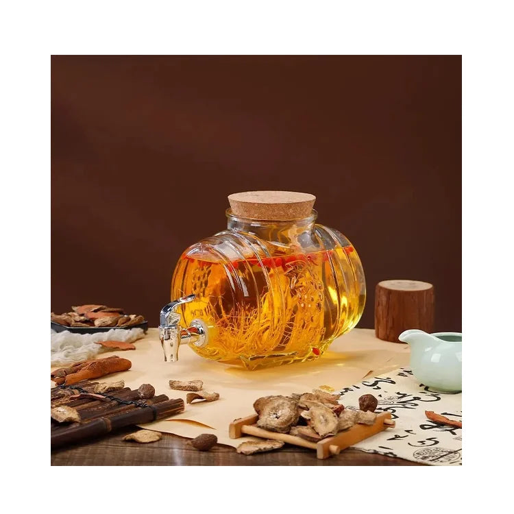 Juego De Decantador De Whisky Barril De Vino De Vidrio