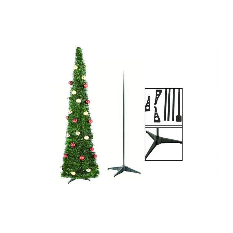 Arbolito De Navidad Plegable Decorado Con Chirimbolos 150cm
