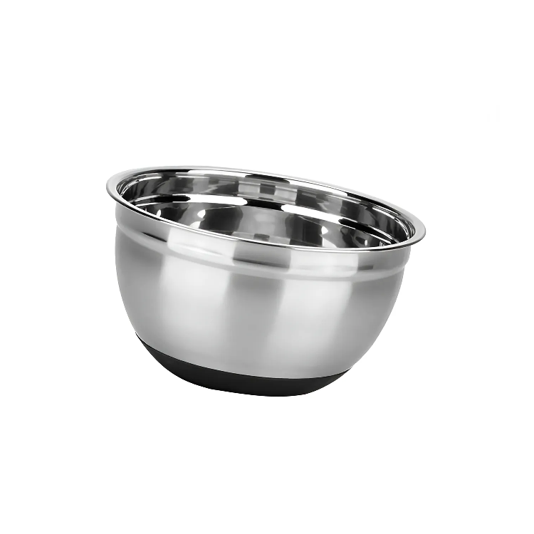 Bowl De Acero Inox. Con Base De Silicona Antideslizante 20cm