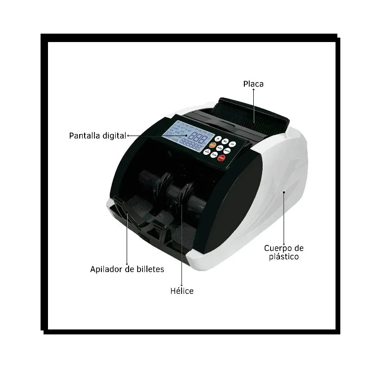Contadora De Billetes Detector Falsos Máquina 900 Billetes