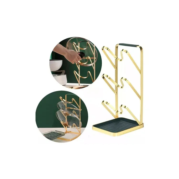 Soporte De Tapas Para Ollas 3 Niveles Organizador Cocina