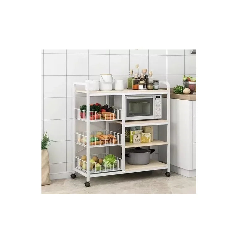 Rack Mueble Multiusos Con Repisas Cocina Horno Microondas