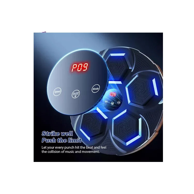 Maquina De Boxeo Con Guantes Musical Bluetooth Recargable