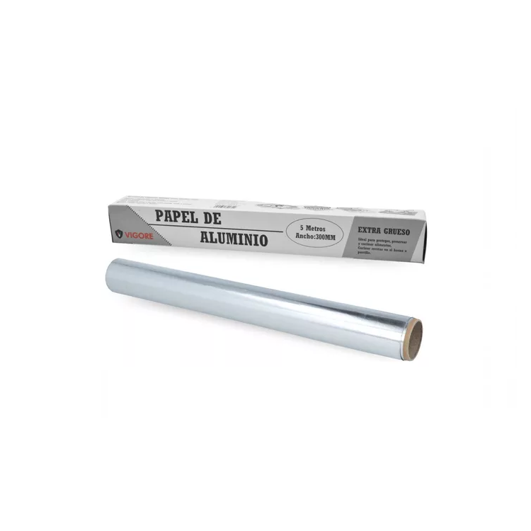 Rollo Papel Aluminio 30 Cm X 5 Metros