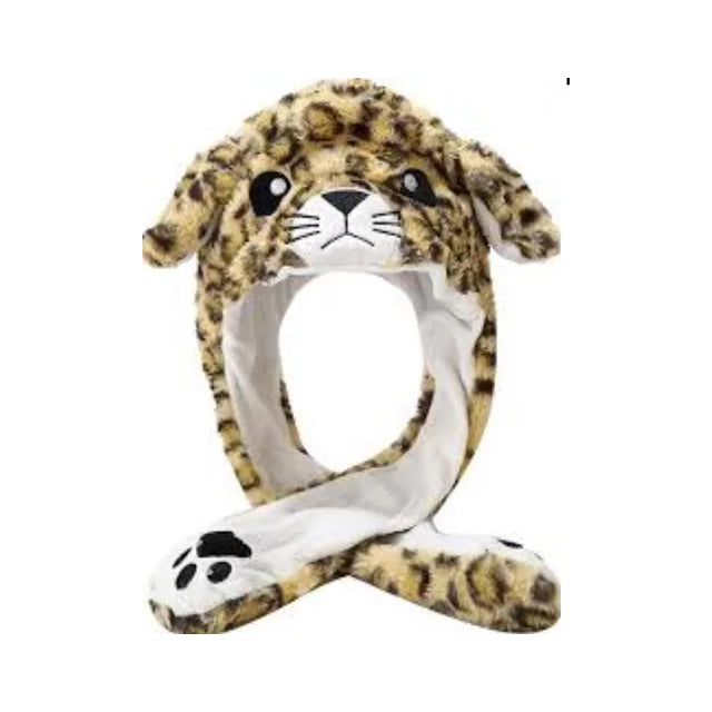 Gorro de animales con orejas móviles y luz led.