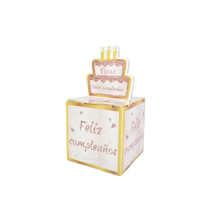 Caja Para Regalar Dinero De Cumpleaños 12x12cm