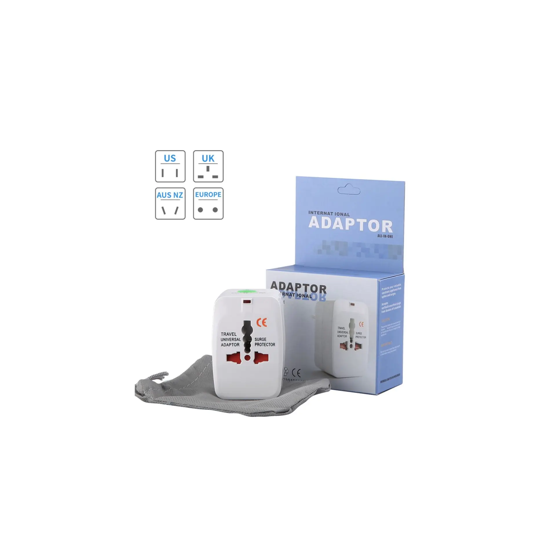 Adaptador Enchufe Universal Internacional Europa Convertidor Universal