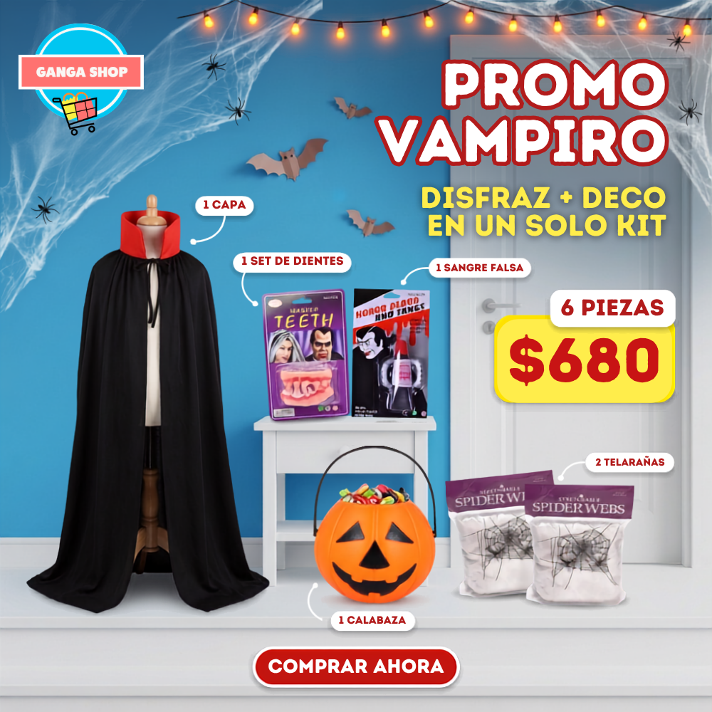Promo De Vampiro Para Halloween Disfraz
