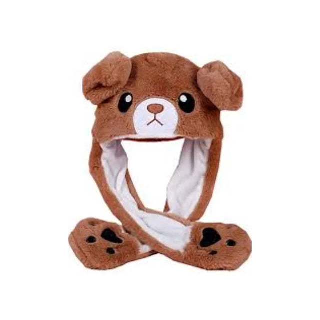 Gorro de animales con orejas móviles y luz led.