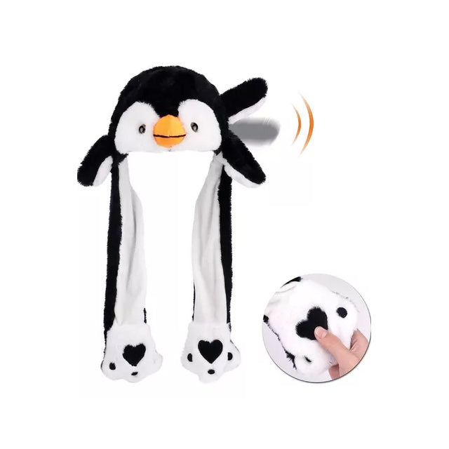 Gorro de animales con orejas móviles y luz led.