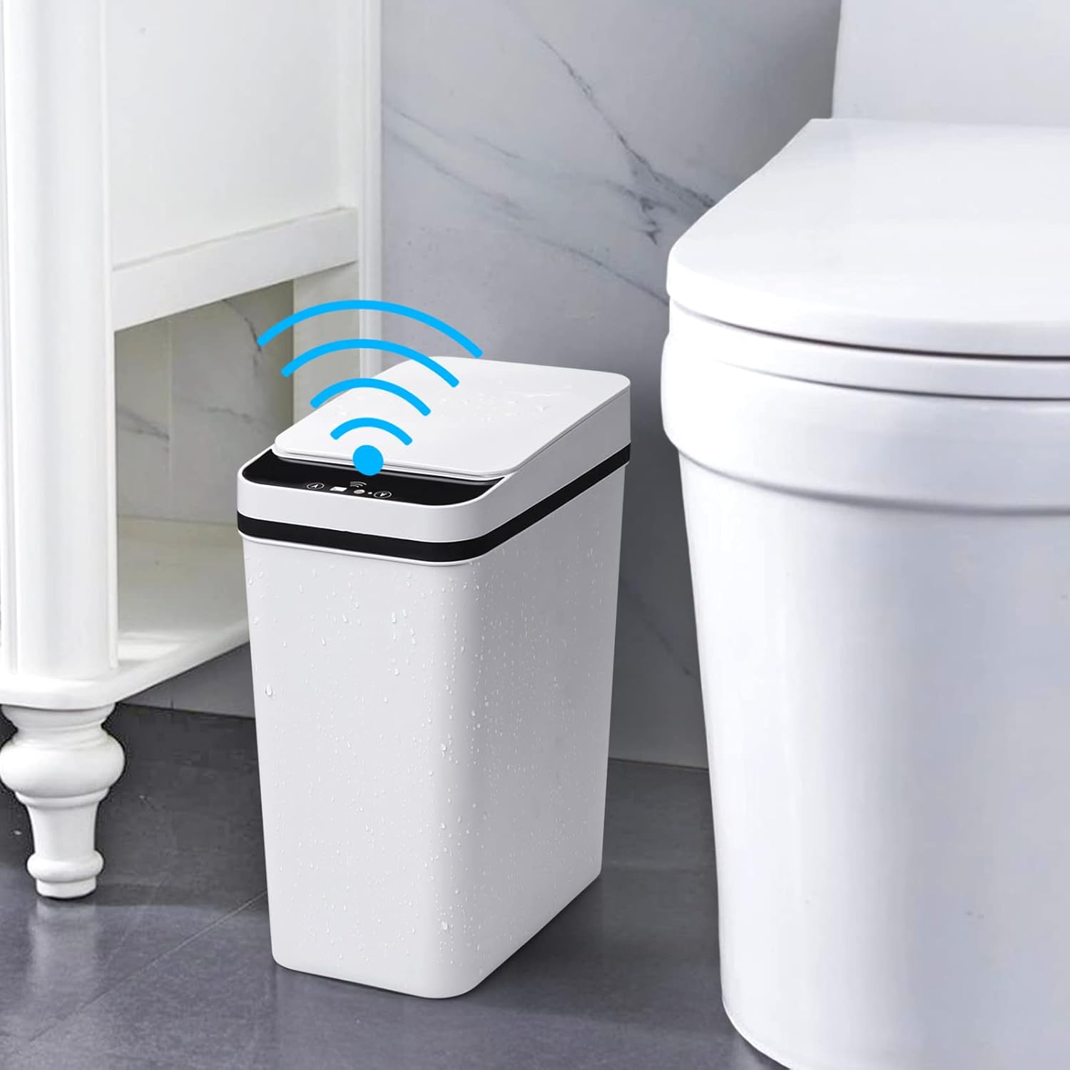 Basurero Inteligente De Baño Con Tapa Sensor