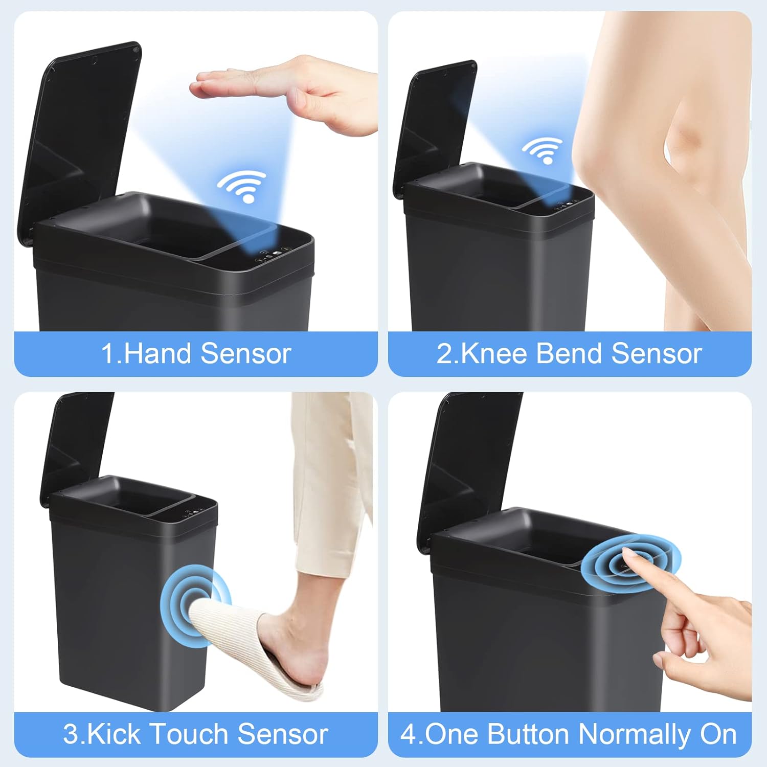 Basurero Inteligente De Baño Con Tapa Sensor