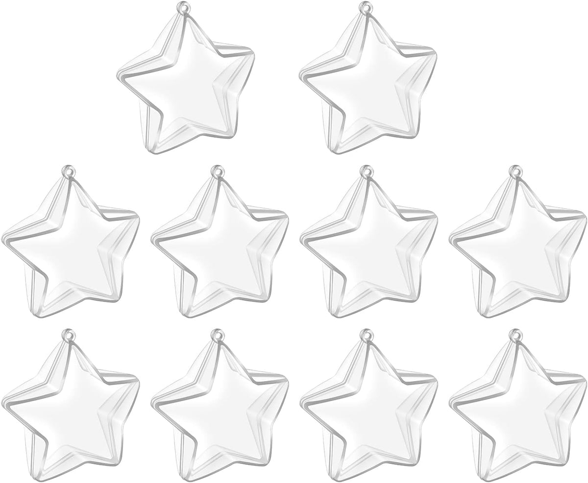 Estrella Chirimbolo 8cm Personalizable Transparente Navidad