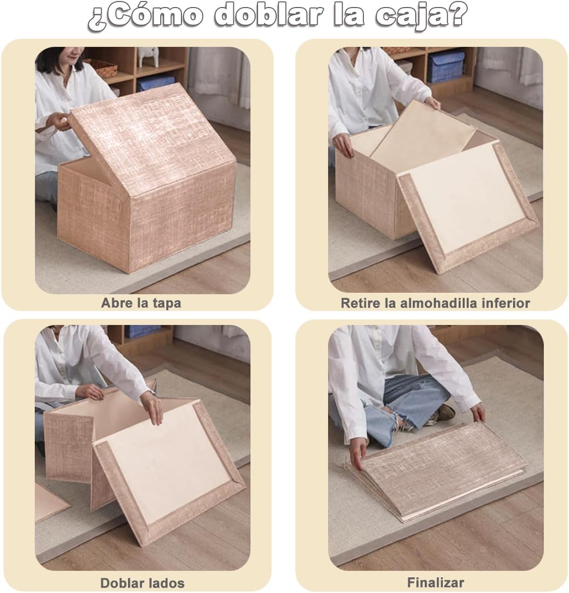 Caja organizadora de tela 60x40x30