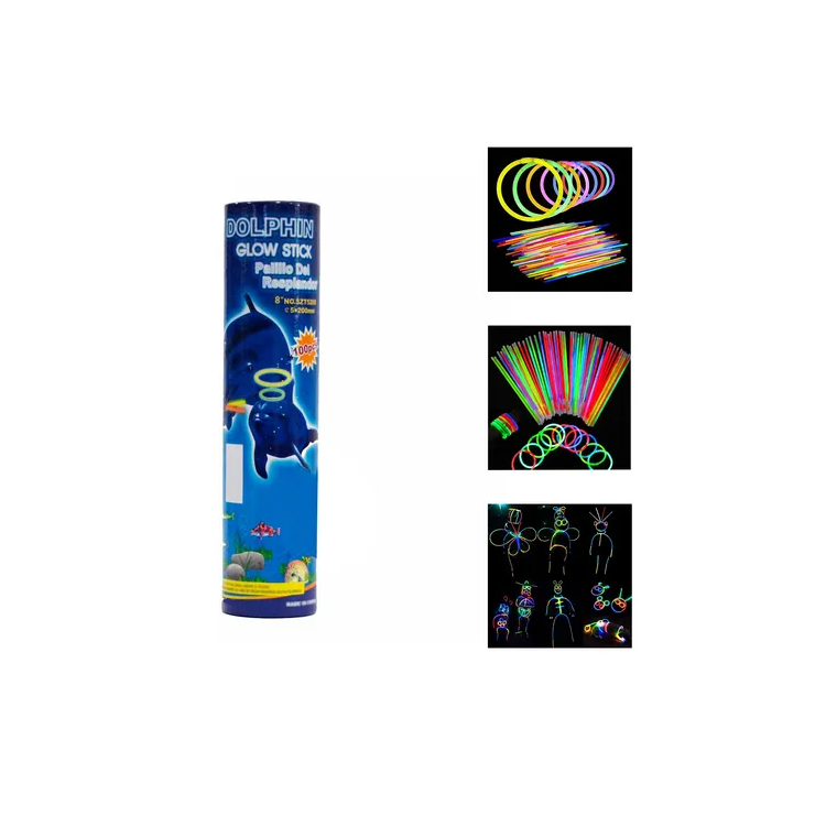 Pulseras Flúo Pack De 100 Unidades Luminosas Colores Neón