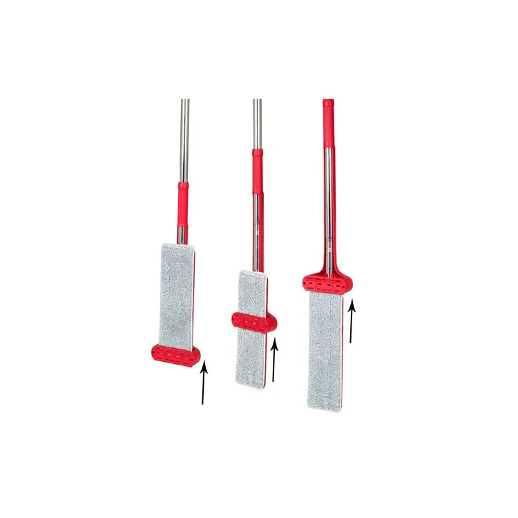 Set Mopa Plana Para Pisos Con Escurridor Acero Inox Plástico