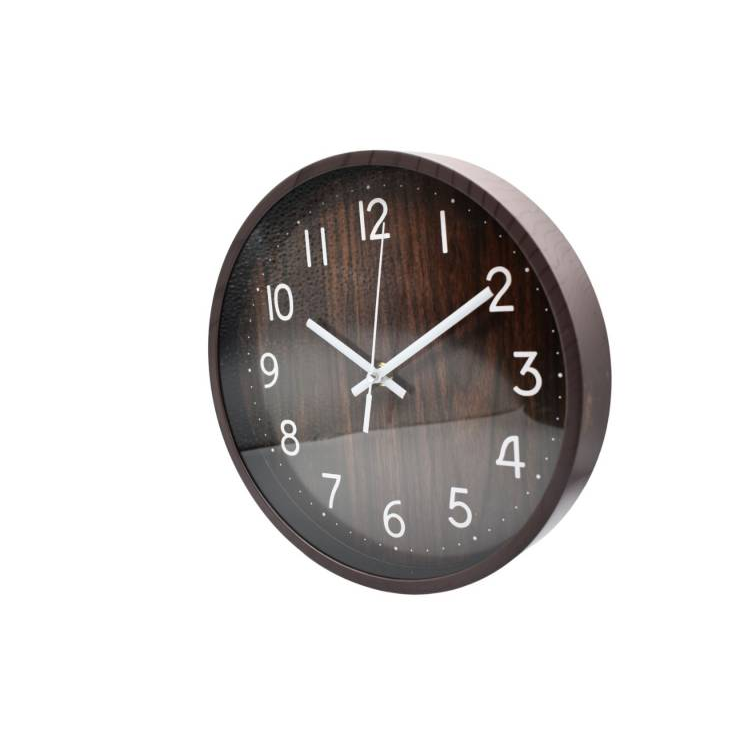 Reloj De Pared Redondo 25cm Marrón
