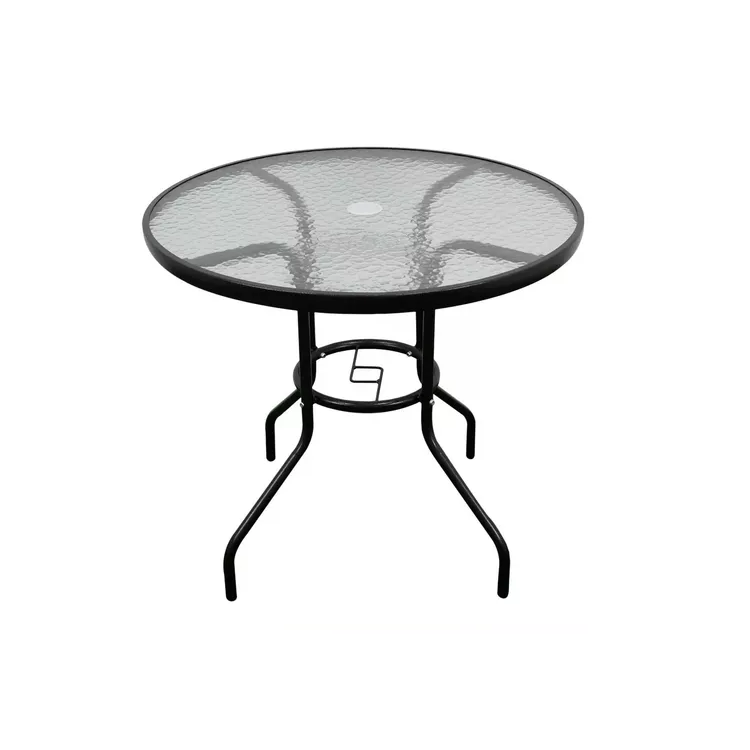 Mesa de vidrio redonda