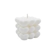 Vela Aromatizadora Blanca Forma De Corazones