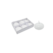 Velas Flotantes Blancas X6 Unidades 4.5cm