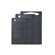 Set X 3 Tablas Cocina Plástico Diseño Granito Negro Mm-8384