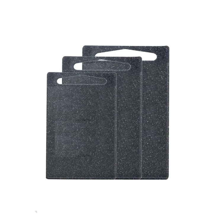 Set X 3 Tablas Cocina Plástico Diseño Granito Negro Mm-8384