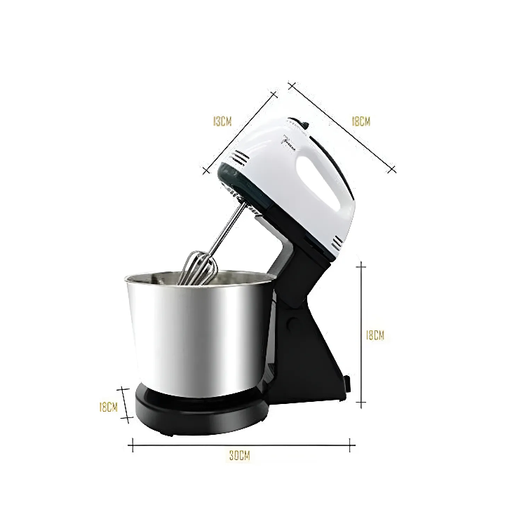 Batidora De Pie Raf 2l 250w 7 Velocidades Con Bowl Metalico