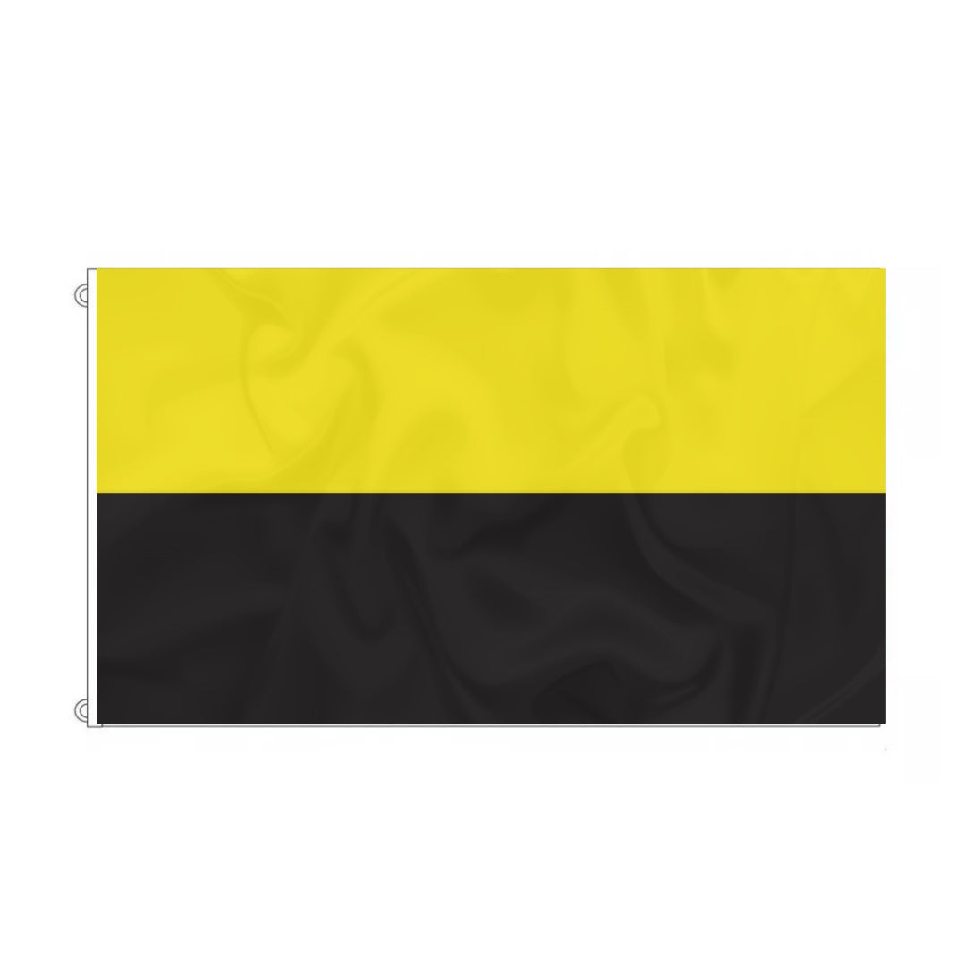 Bandera Amarillo/negro 150cm X 90cm Tela Sintética