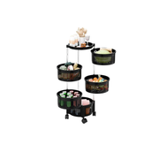 Organizador 5 Estantes Giratorio Con Ruedas Cocina Baño