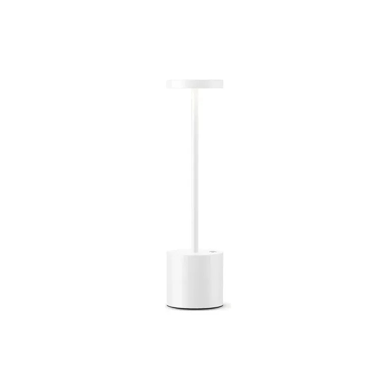 Lampar Blanca Para Mesa Luz Led Táctil Recargable Usb