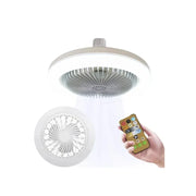 Lampara Led Bombita Luz Con Ventilador Incorporado Control