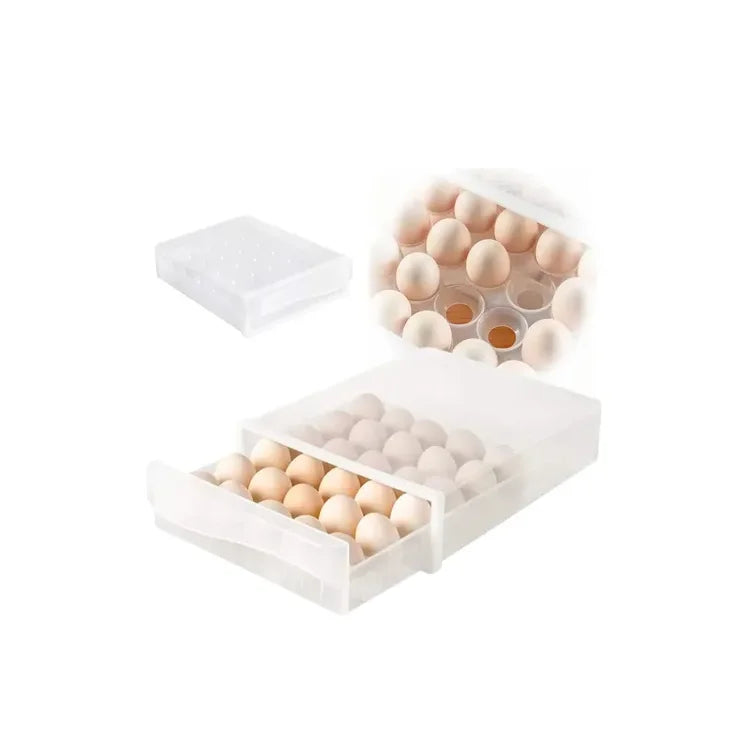 Huevera Plástica Extensible 36x26x7.5cm Capacidad 30 Huevos